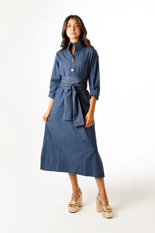 Grace Dress-Stretch Denim made by Holly Shae