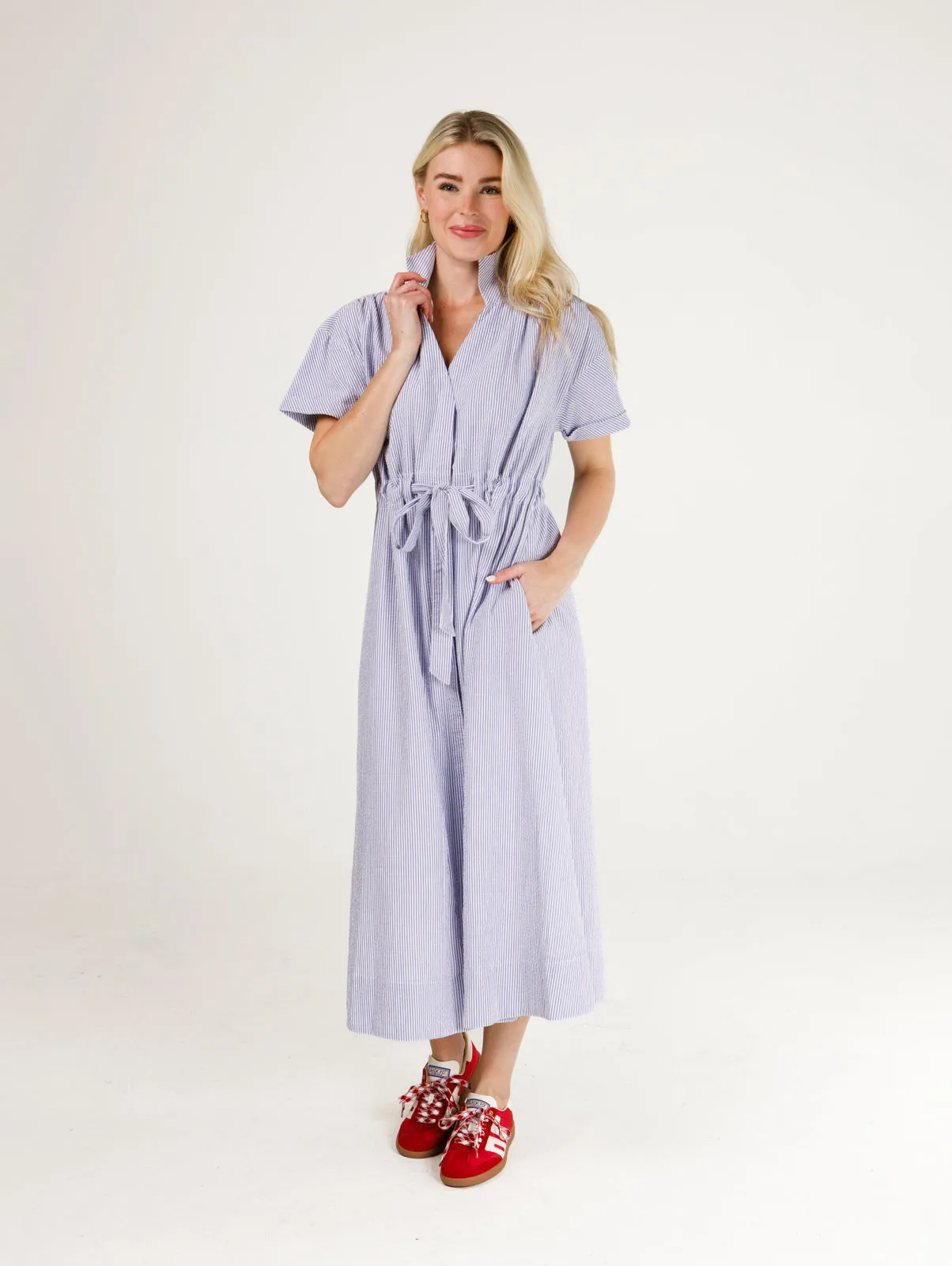 Bria Dress- Seersucker sold by Holly Shae