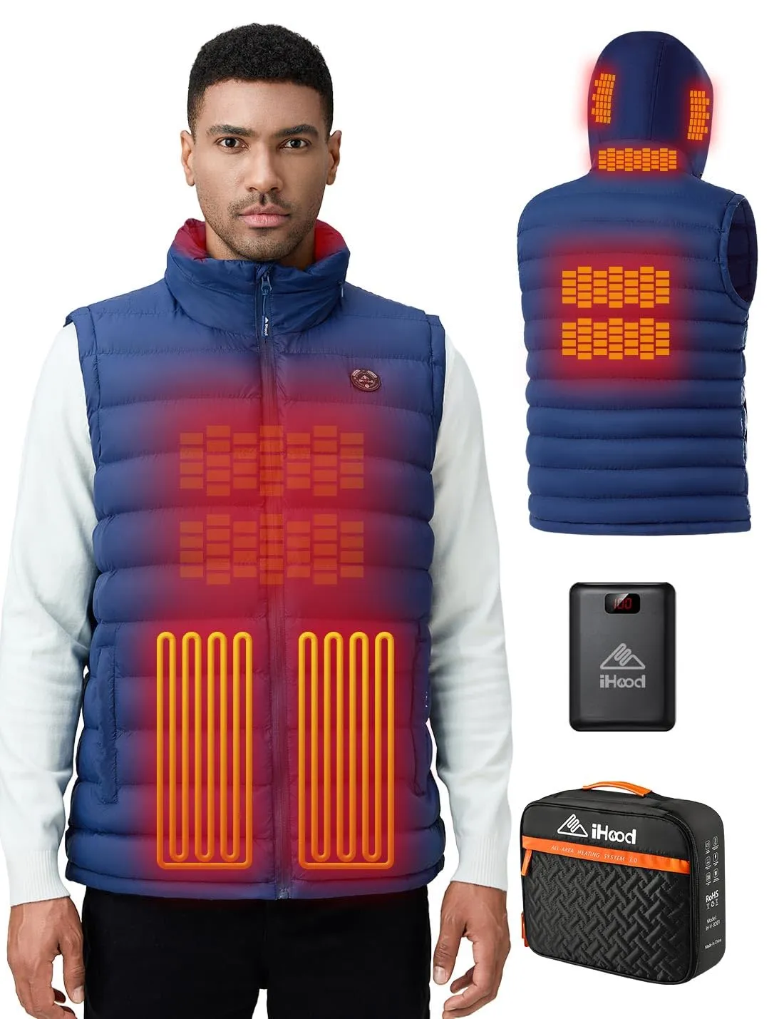 Blue S Men's Vest sold by iHood