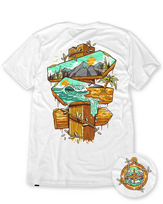 Adventure Awaits Tee sold by INTO THE AM
