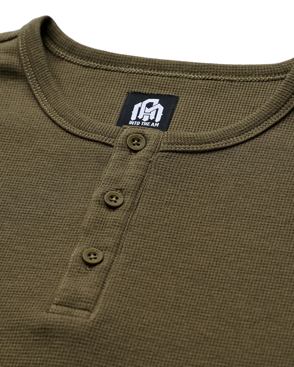 Long Sleeve Waffle Knit Henley sold by INTO THE AM product image thumbnail 5