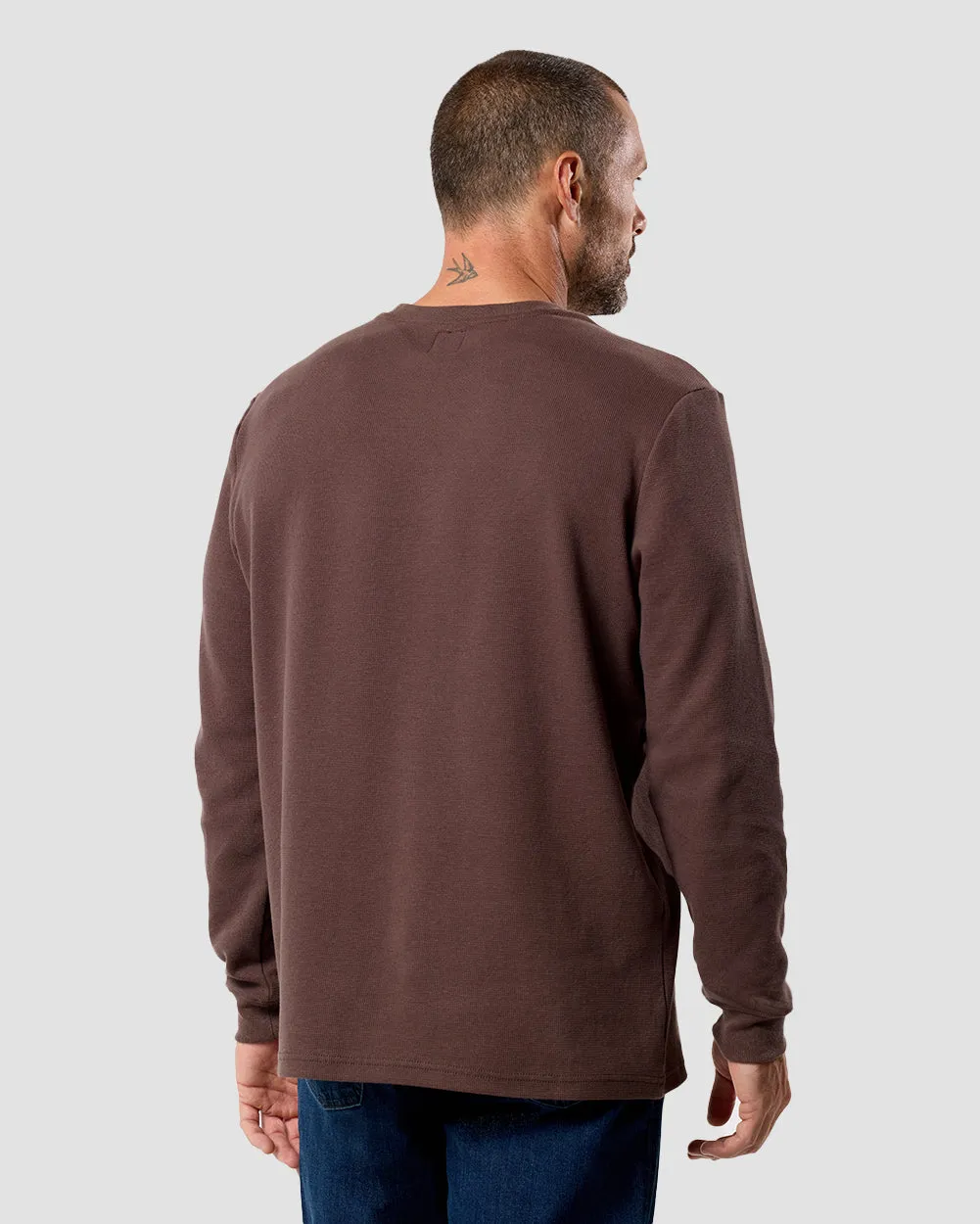 Long Sleeve Waffle Knit Crew sold by INTO THE AM product image thumbnail 4