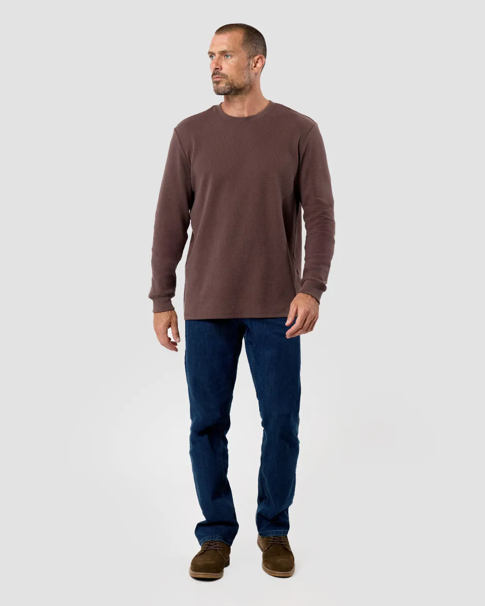 Long Sleeve Waffle Knit Crew sold by INTO THE AM product image thumbnail 3