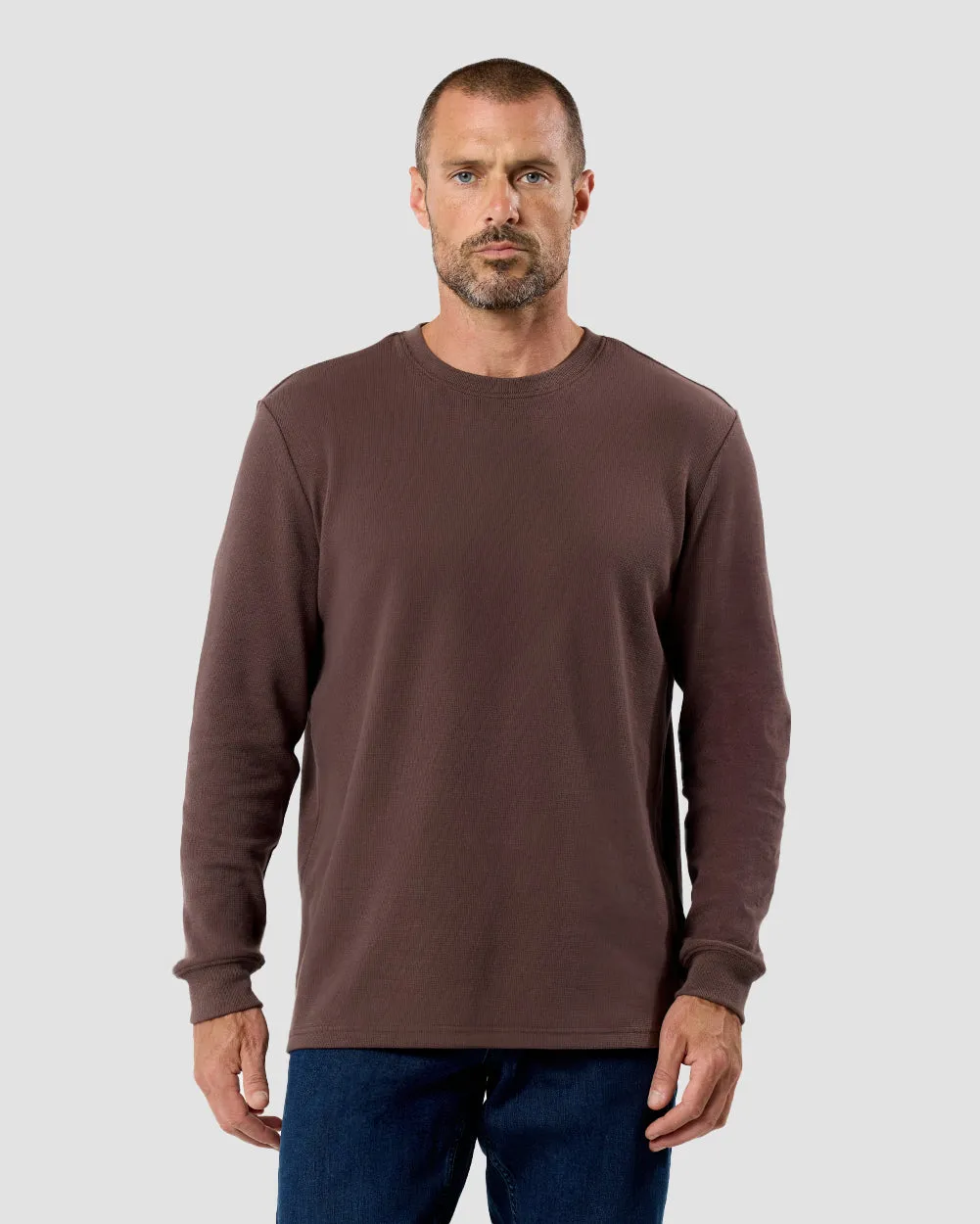 Long Sleeve Waffle Knit Crew sold by INTO THE AM product image thumbnail 2