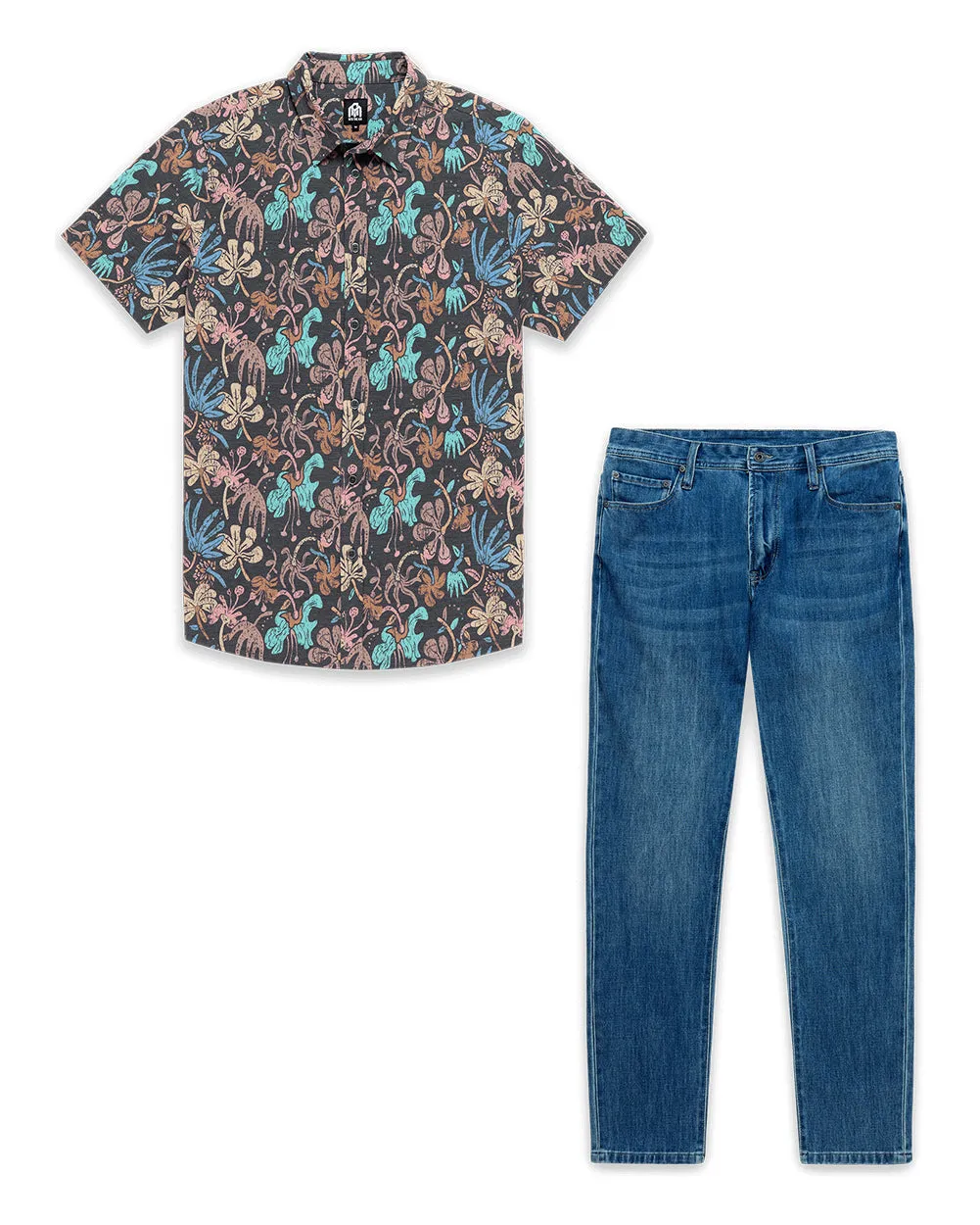 Relaxed Button Ups - Non-Branded + Legacy Stretch Denim Jeans - Non-Branded sold by INTO THE AM