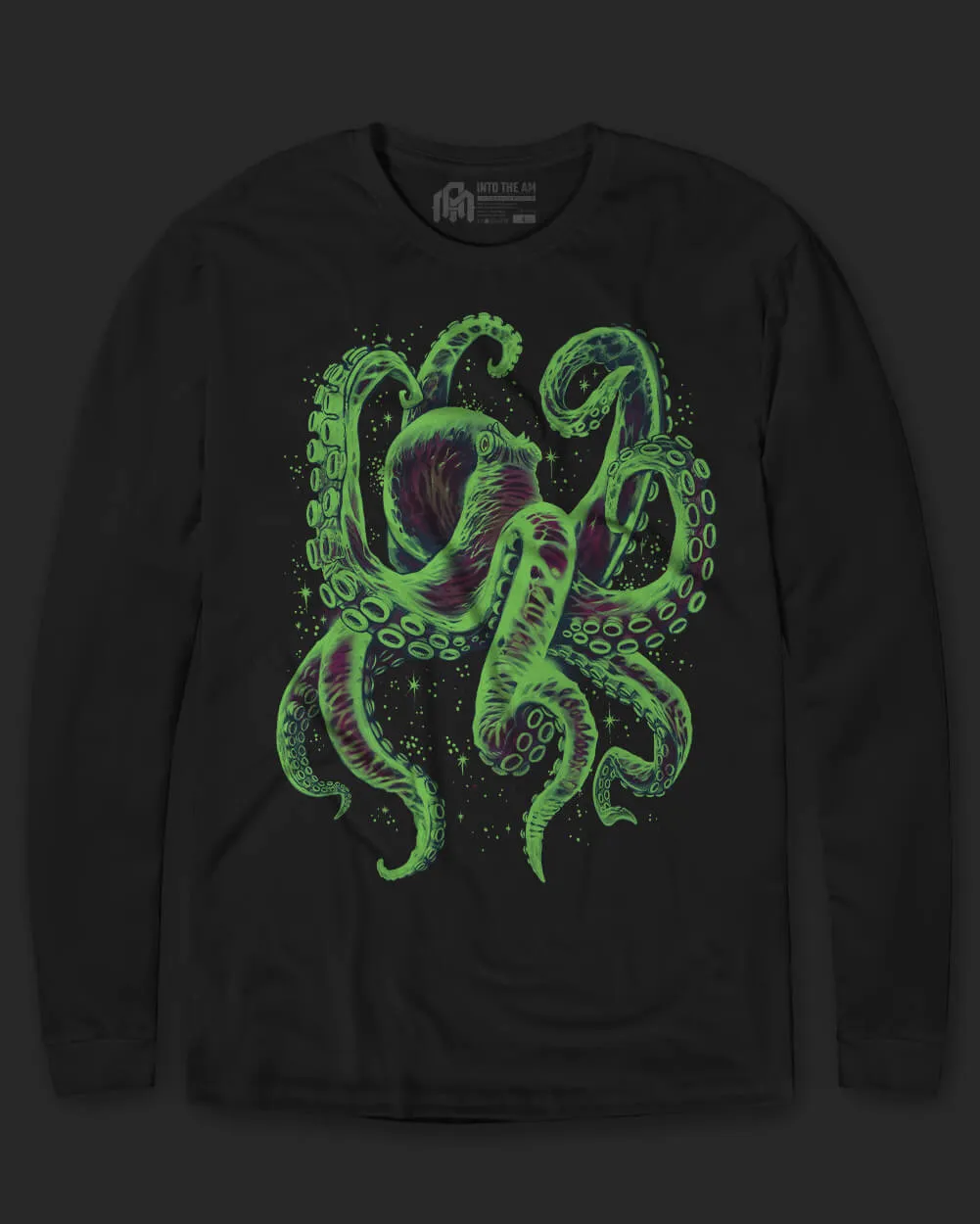 Gleaming Octo Glow-in-the-Dark Long Sleeve Tee sold by INTO THE AM product image thumbnail 2