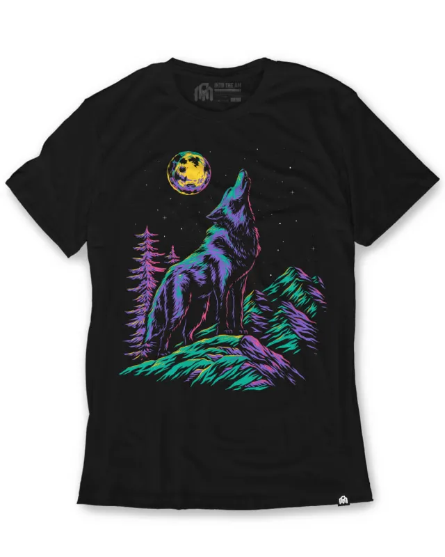 Lunar Howl Glow-in-the-Dark Tee sold by INTO THE AM