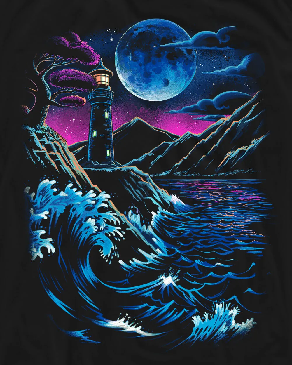 Tidal Watch Glow-in-the-Dark Tee sold by INTO THE AM product image thumbnail 4