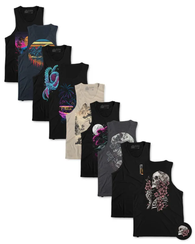 Custom 9 Pack Graphic Tank made by INTO THE AM