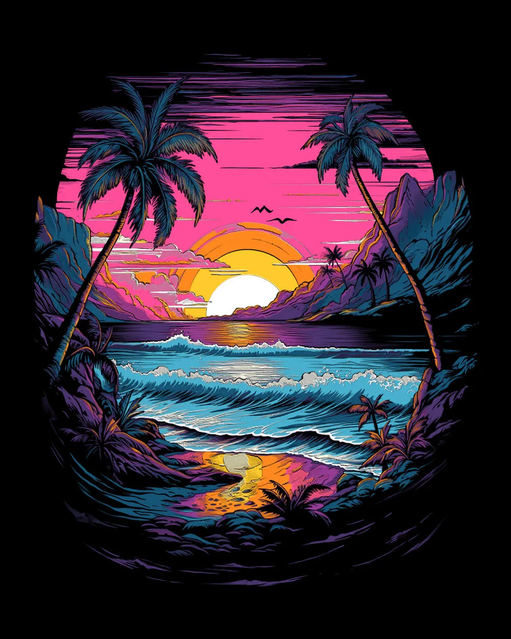 Neon Shores II Tank - Black sold by INTO THE AM product image thumbnail 2