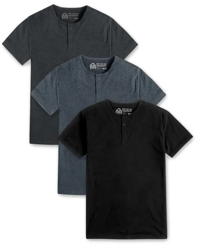 Pack of the Week - 3 Pack Henley Tee - Non-Branded sold by INTO THE AM