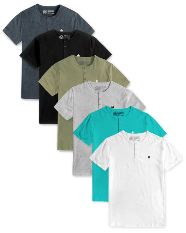 Pack of the Week - 6 Pack Henley Tee - Branded sold by INTO THE AM