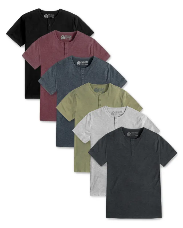 Custom 6 Pack Henley Tee - Non-Branded sold by INTO THE AM