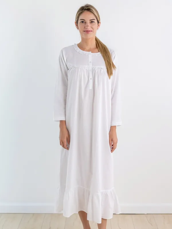 Catherine White Cotton Nightgown sold by Jacaranda Living