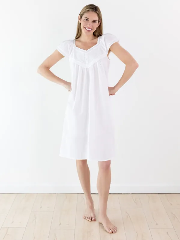 Valerie White Cotton Nightgown sold by Jacaranda Living