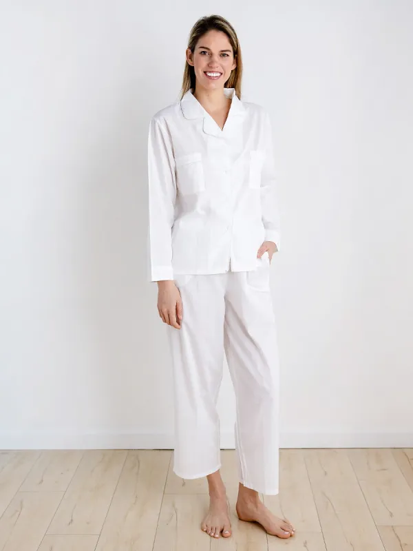 Christine White Cotton Pajamas sold by Jacaranda Living