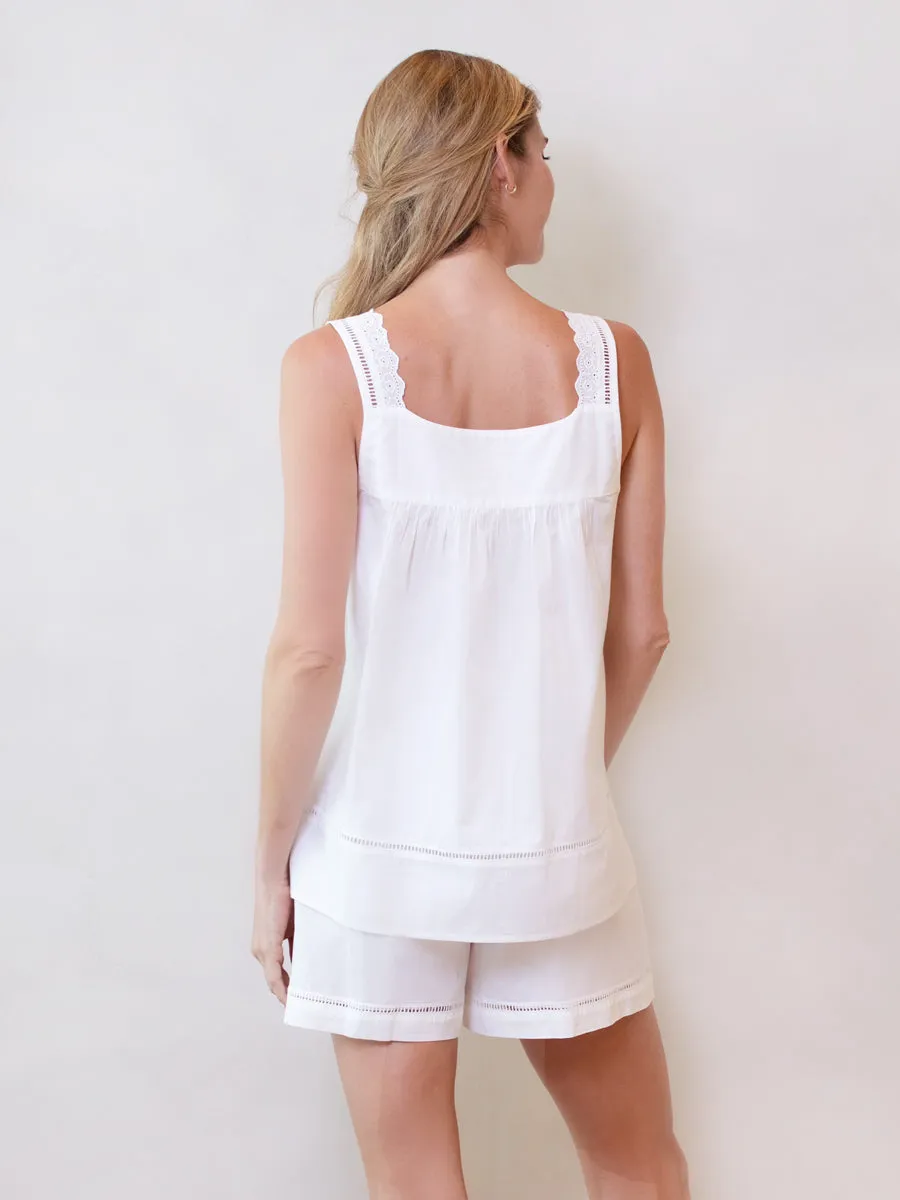 Poppy White Cotton Pajamas sold by Jacaranda Living product image thumbnail 3