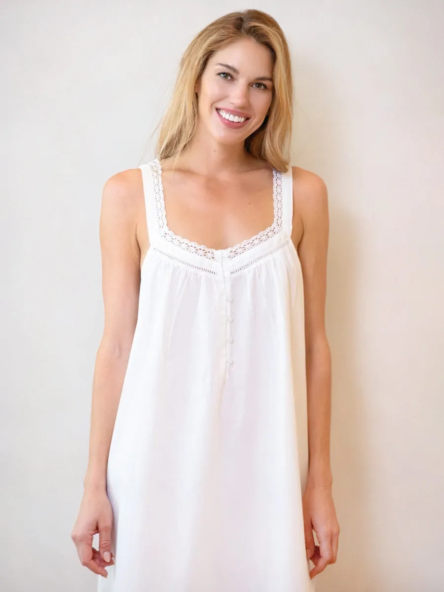 Hazel White Cotton Nightgown sold by Jacaranda Living product image thumbnail 2