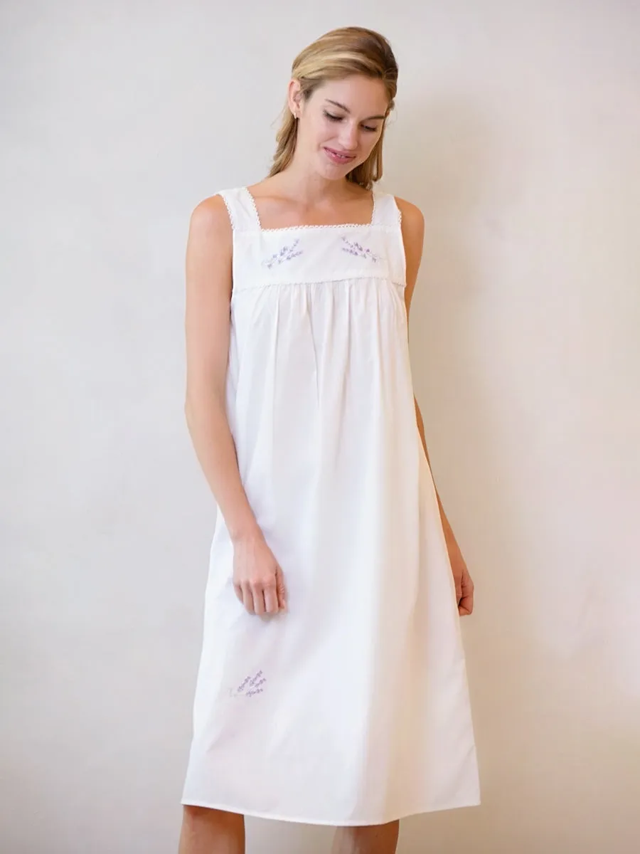 Violet White Cotton Nightgown sold by Jacaranda Living product image thumbnail 2