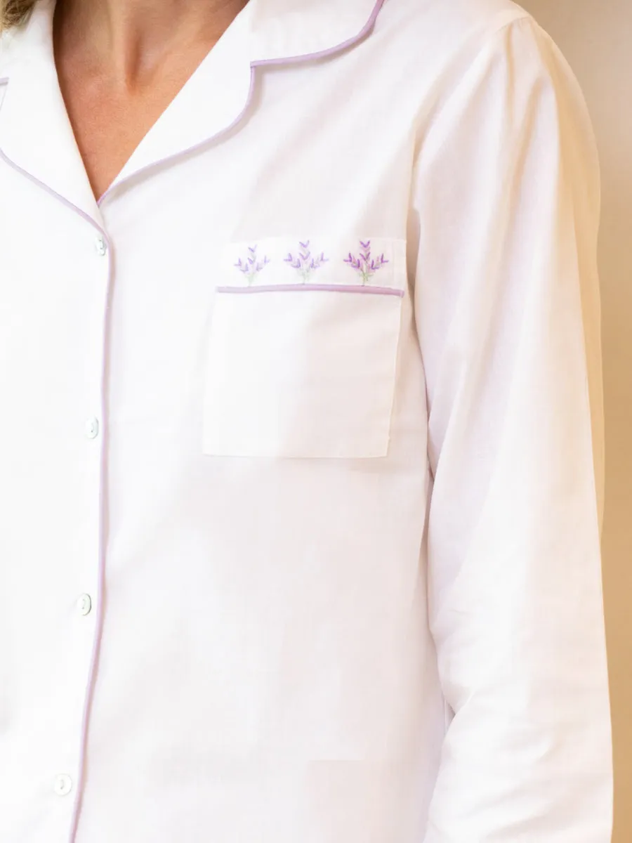 Luna White Cotton Pajamas sold by Jacaranda Living product image thumbnail 2