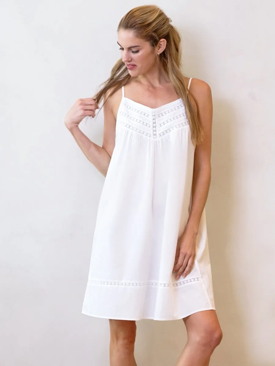 Scarlett White Cotton Nightgown sold by Jacaranda Living