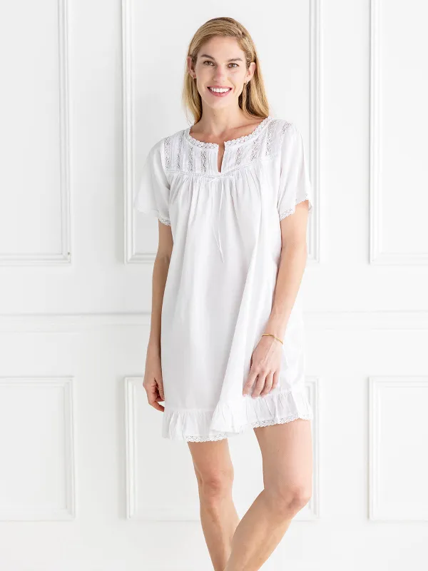Margaret White Cotton Nightgown sold by Jacaranda Living