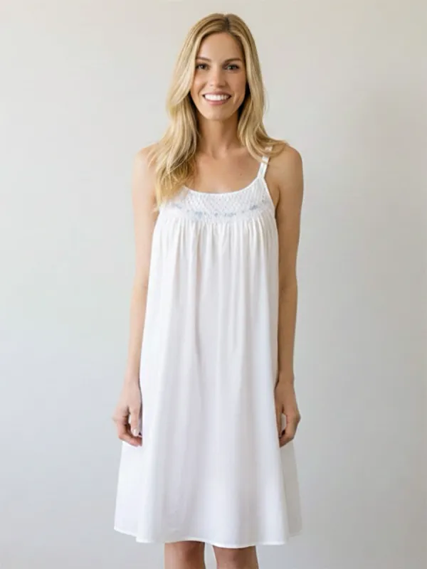 Grace White Cotton Nightgown sold by Jacaranda Living