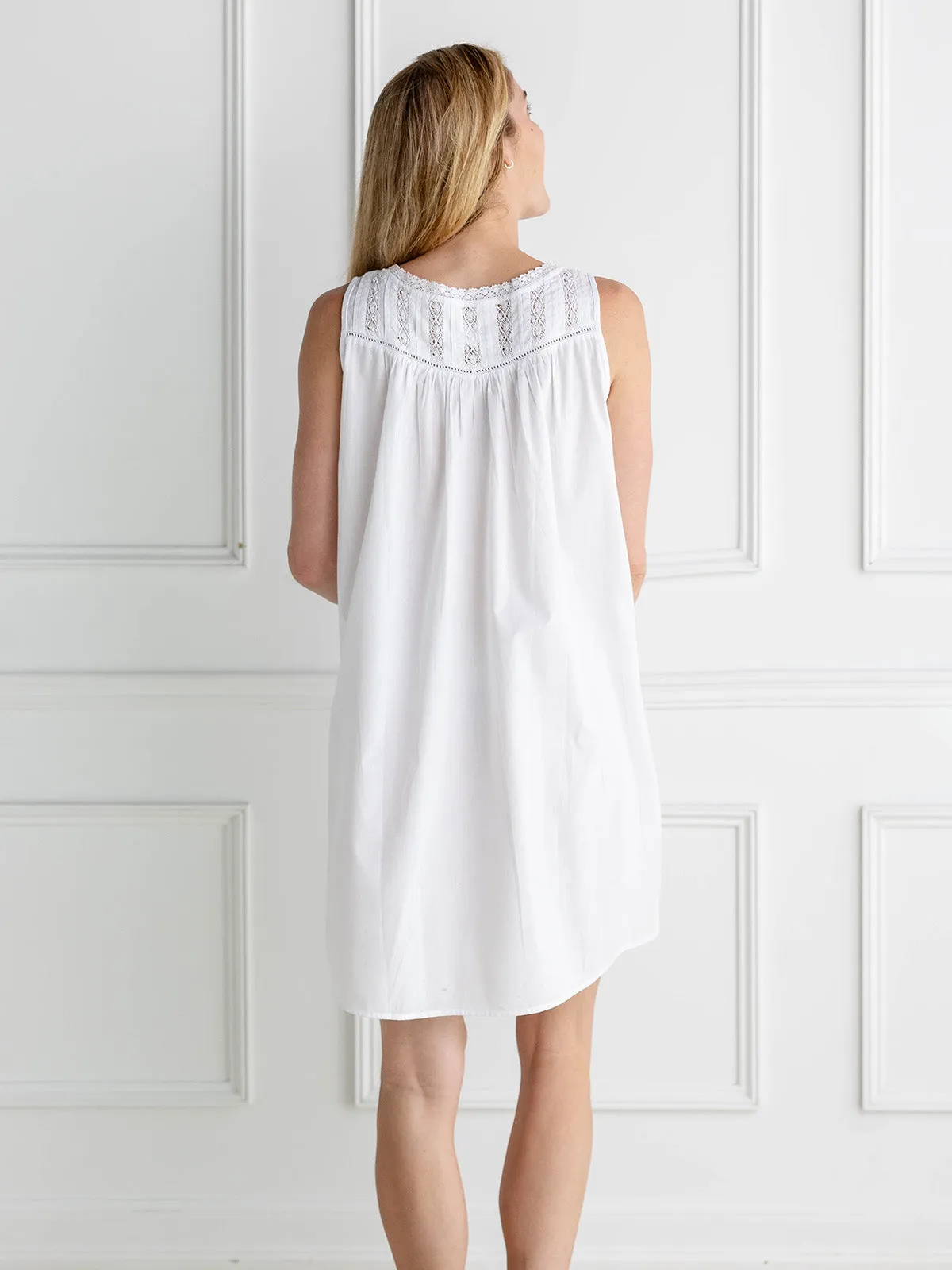 Hope White Cotton Nightgown sold by Jacaranda Living product image thumbnail 4