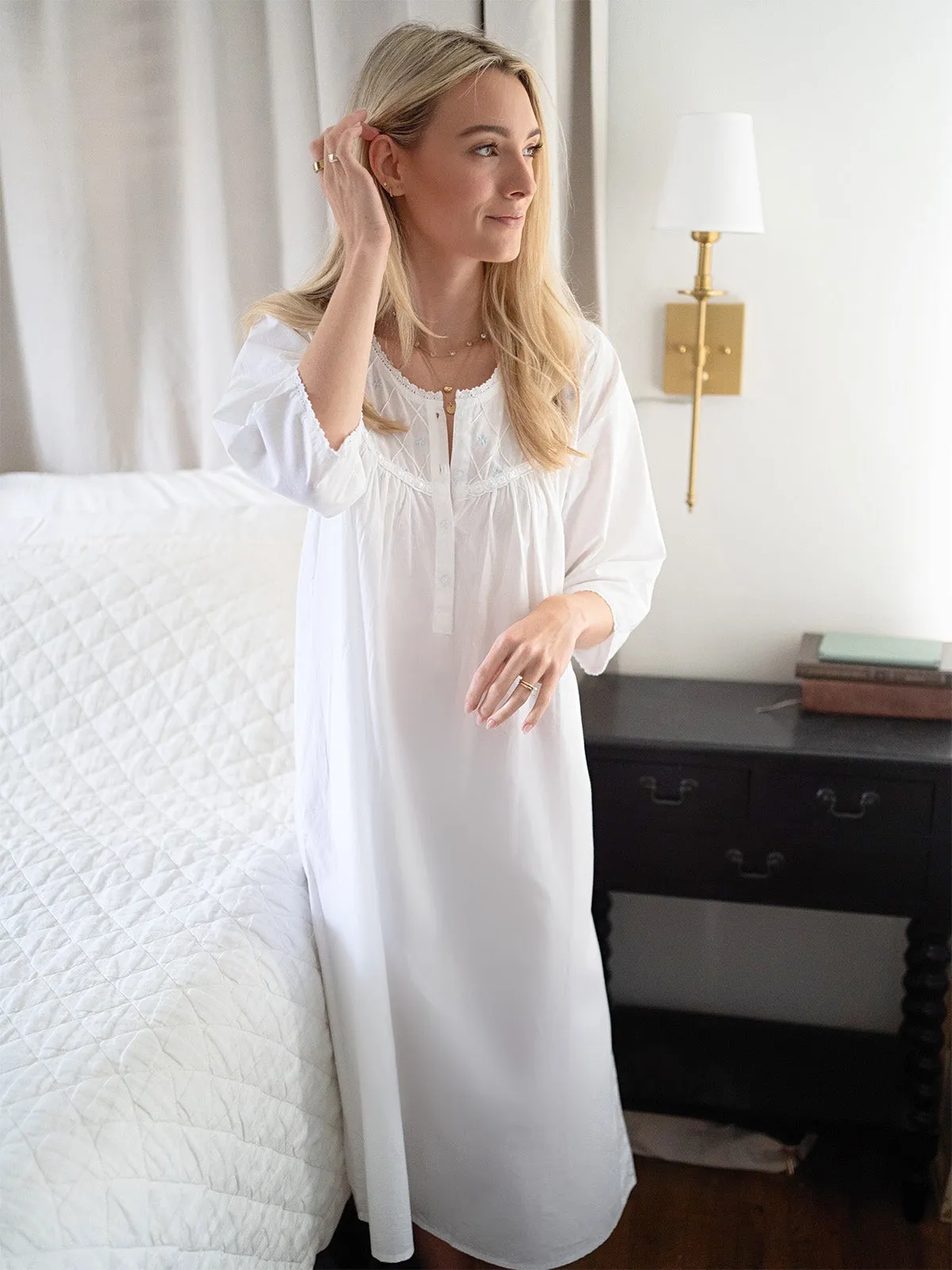 Alice White Cotton Nightgown sold by Jacaranda Living product image thumbnail 3