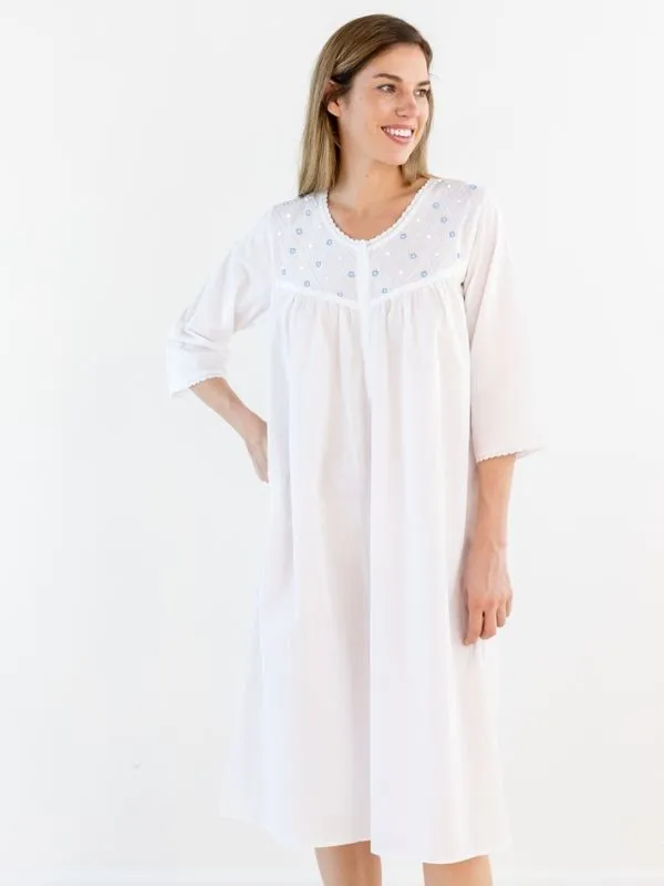 Alice White Cotton Nightgown sold by Jacaranda Living product image thumbnail 4