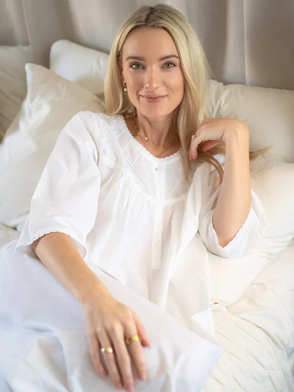 Alice White Cotton Nightgown sold by Jacaranda Living