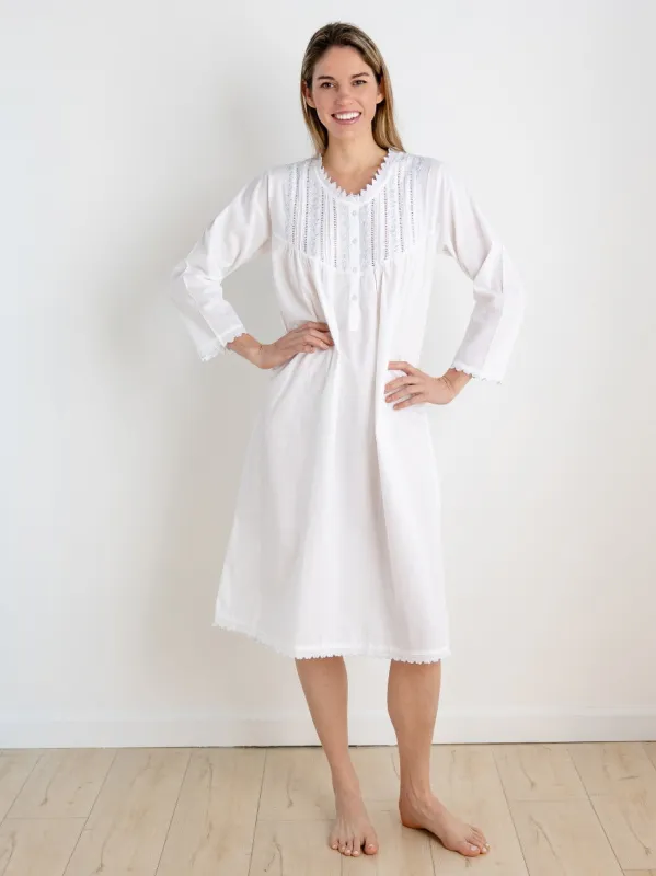 Emily White Cotton Nightgown sold by Jacaranda Living