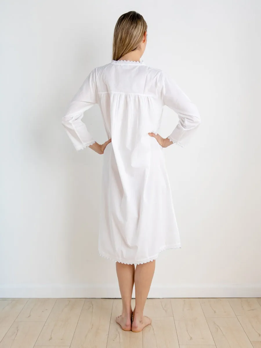 Emily White Cotton Nightgown sold by Jacaranda Living product image thumbnail 5