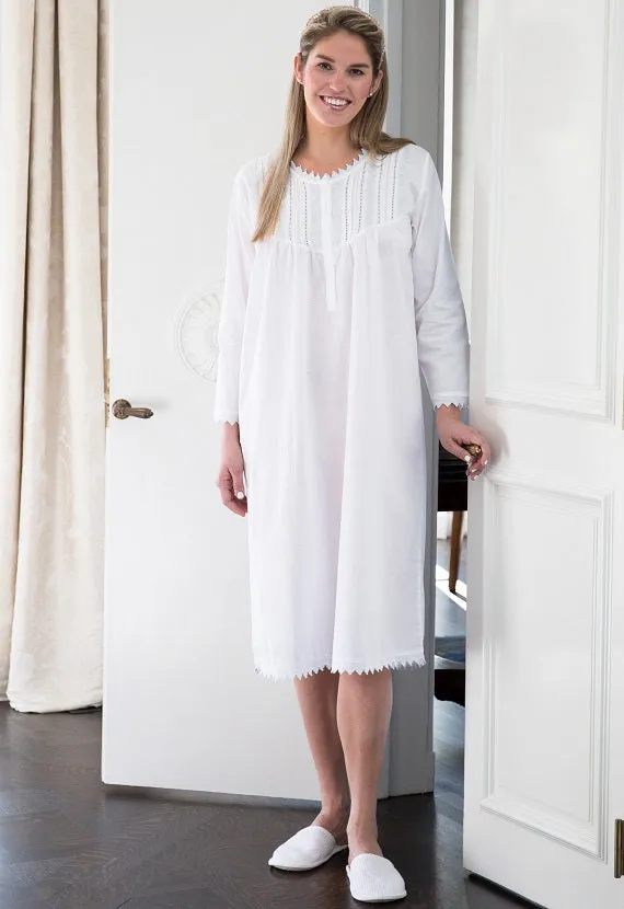 Emily White Cotton Nightgown sold by Jacaranda Living product image thumbnail 2