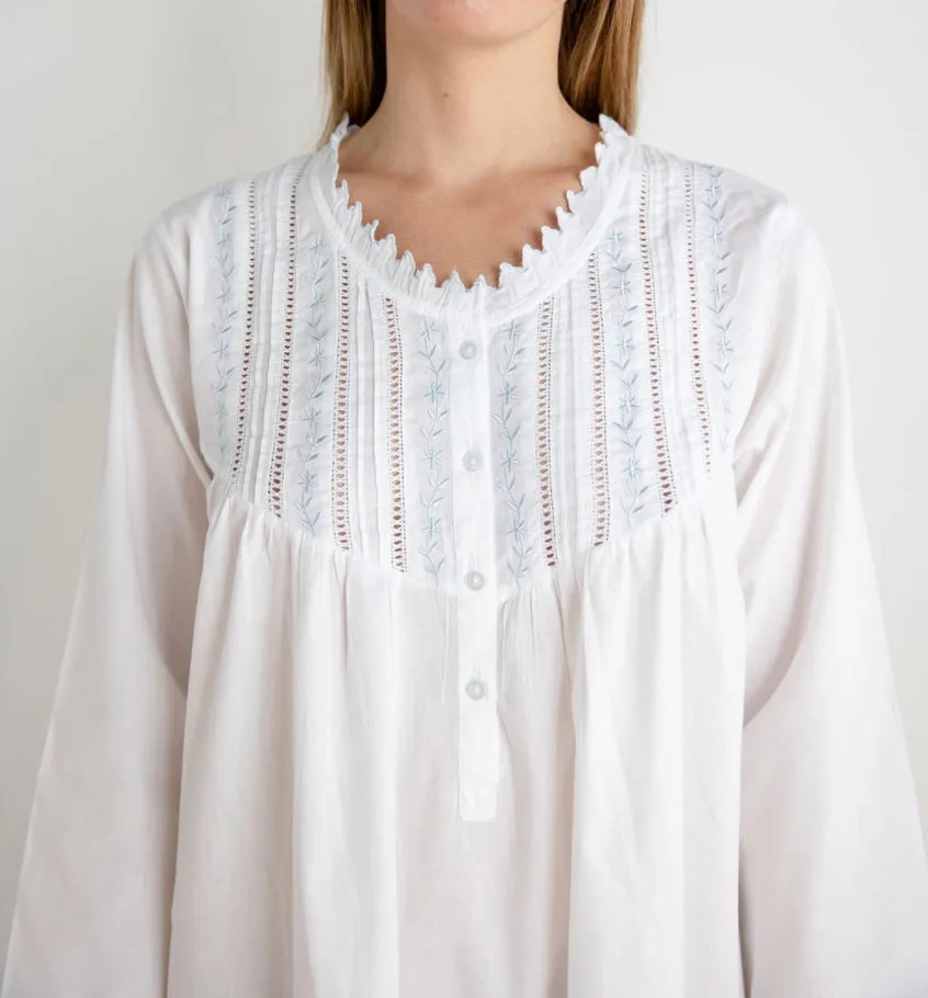 Emily White Cotton Nightgown sold by Jacaranda Living product image thumbnail 3