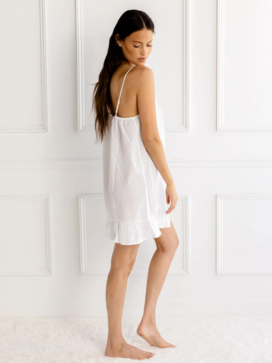 Madeline White Cotton Nightgown sold by Jacaranda Living product image thumbnail 4