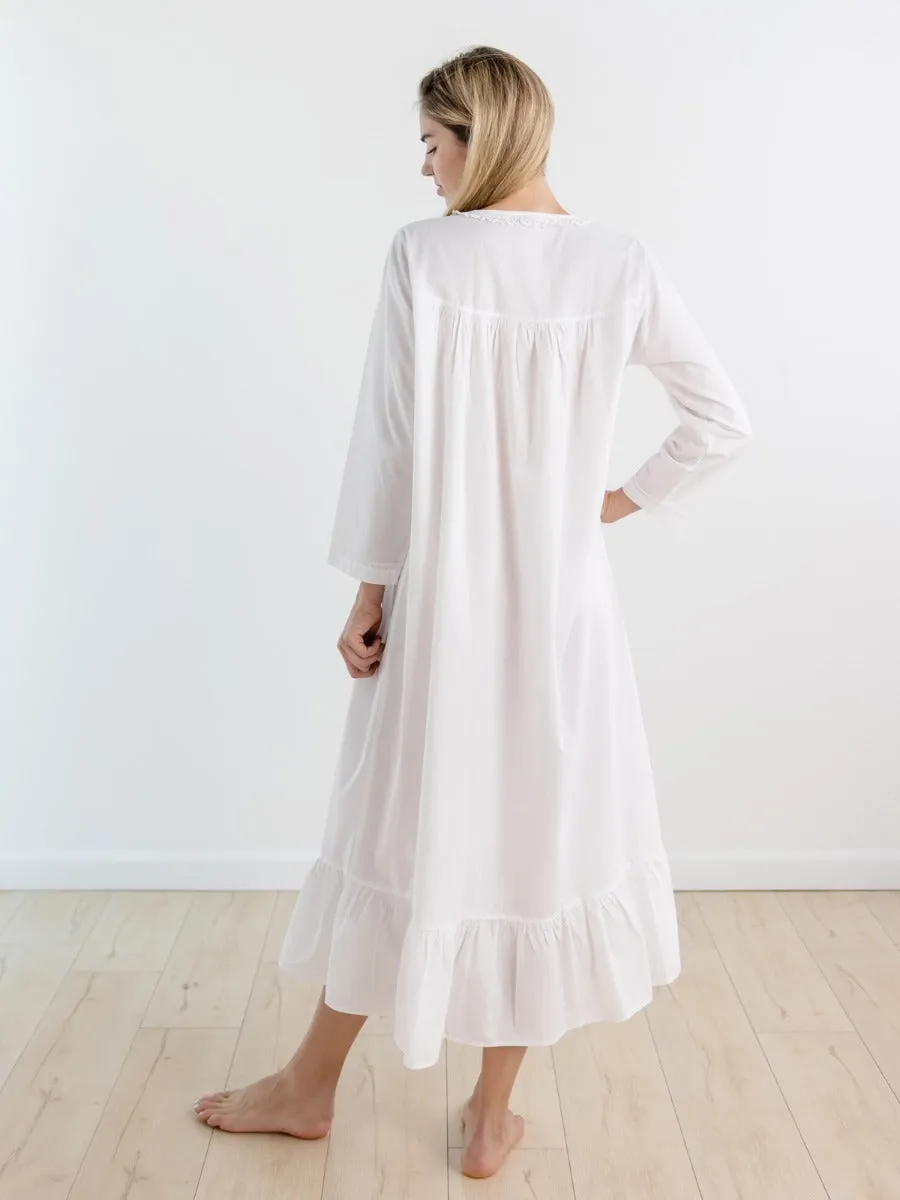 Catherine White Cotton Nightgown sold by Jacaranda Living product image thumbnail 5
