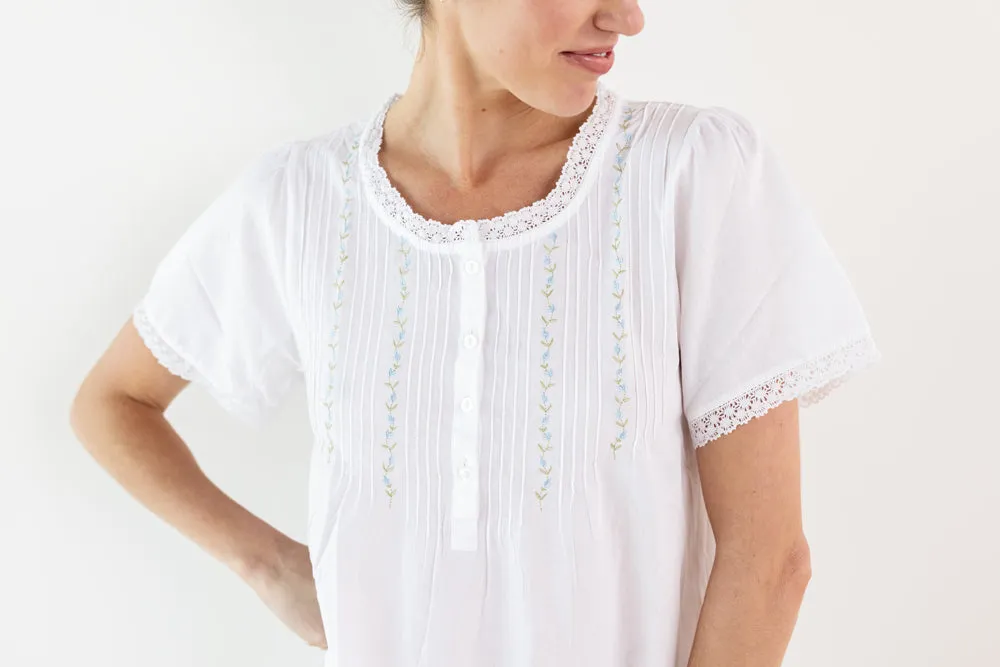 Lynn White Cotton Nightgown sold by Jacaranda Living product image thumbnail 2