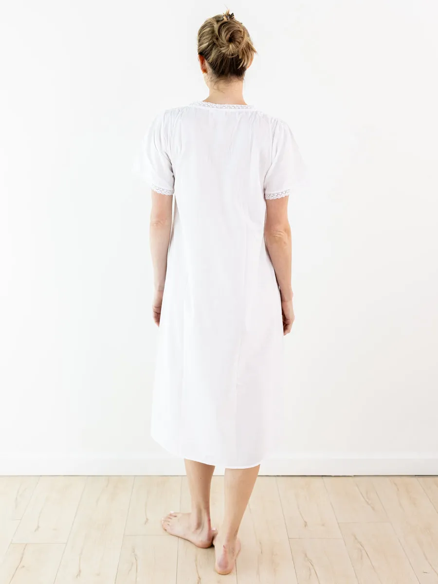 Lynn White Cotton Nightgown sold by Jacaranda Living product image thumbnail 4