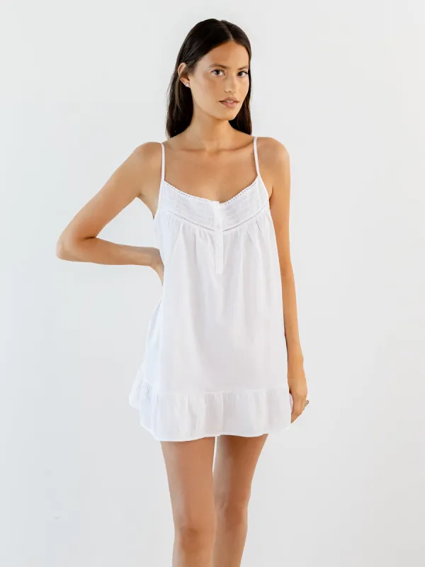 Elsa White Cotton Nightgown sold by Jacaranda Living