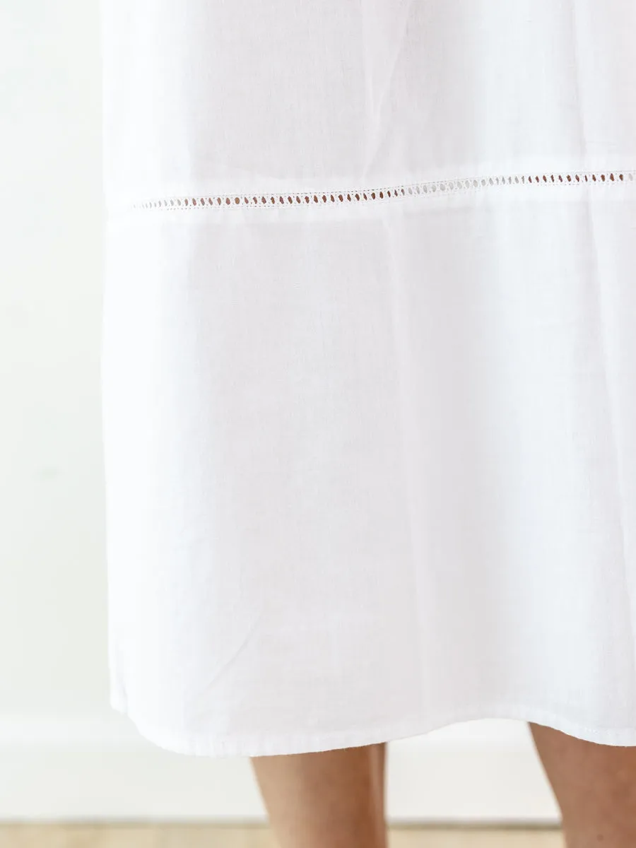 Cecily White Cotton Nightgown sold by Jacaranda Living product image thumbnail 4
