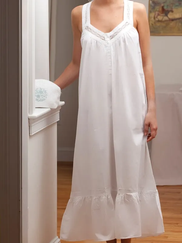 Courtney White Cotton Nightgown sold by Jacaranda Living product image thumbnail 2