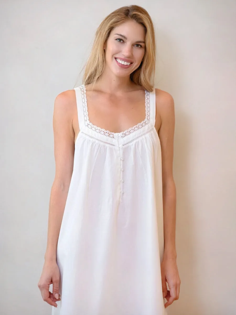 Hazel White Cotton Nightgown sold by Jacaranda Living product image thumbnail 3
