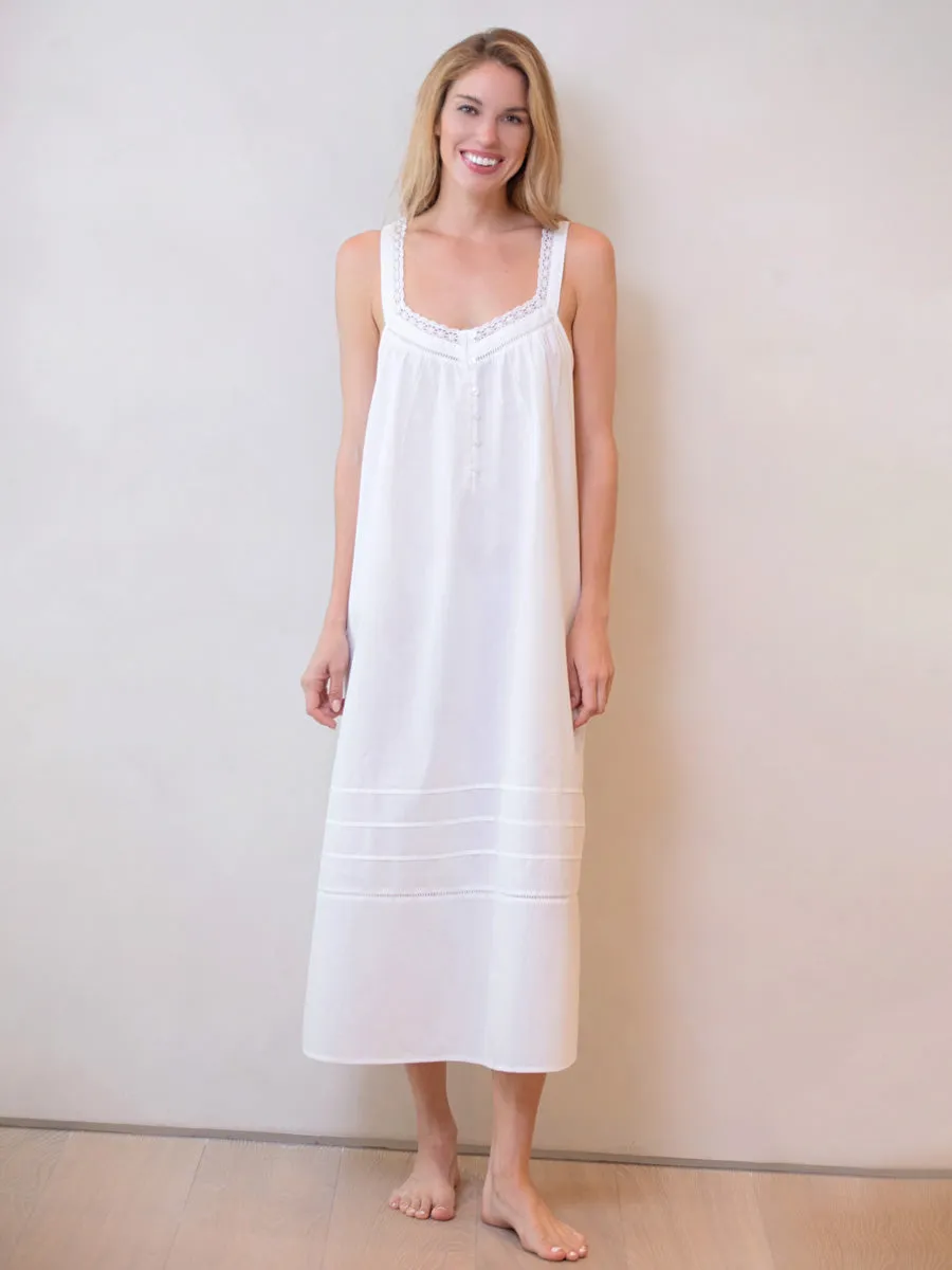 Hazel White Cotton Nightgown sold by Jacaranda Living product image thumbnail 2