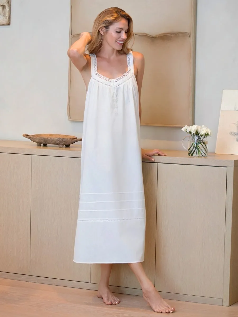 Hazel White Cotton Nightgown sold by Jacaranda Living product image thumbnail 5