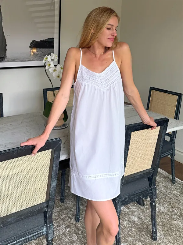 Scarlett White Cotton Nightgown sold by Jacaranda Living