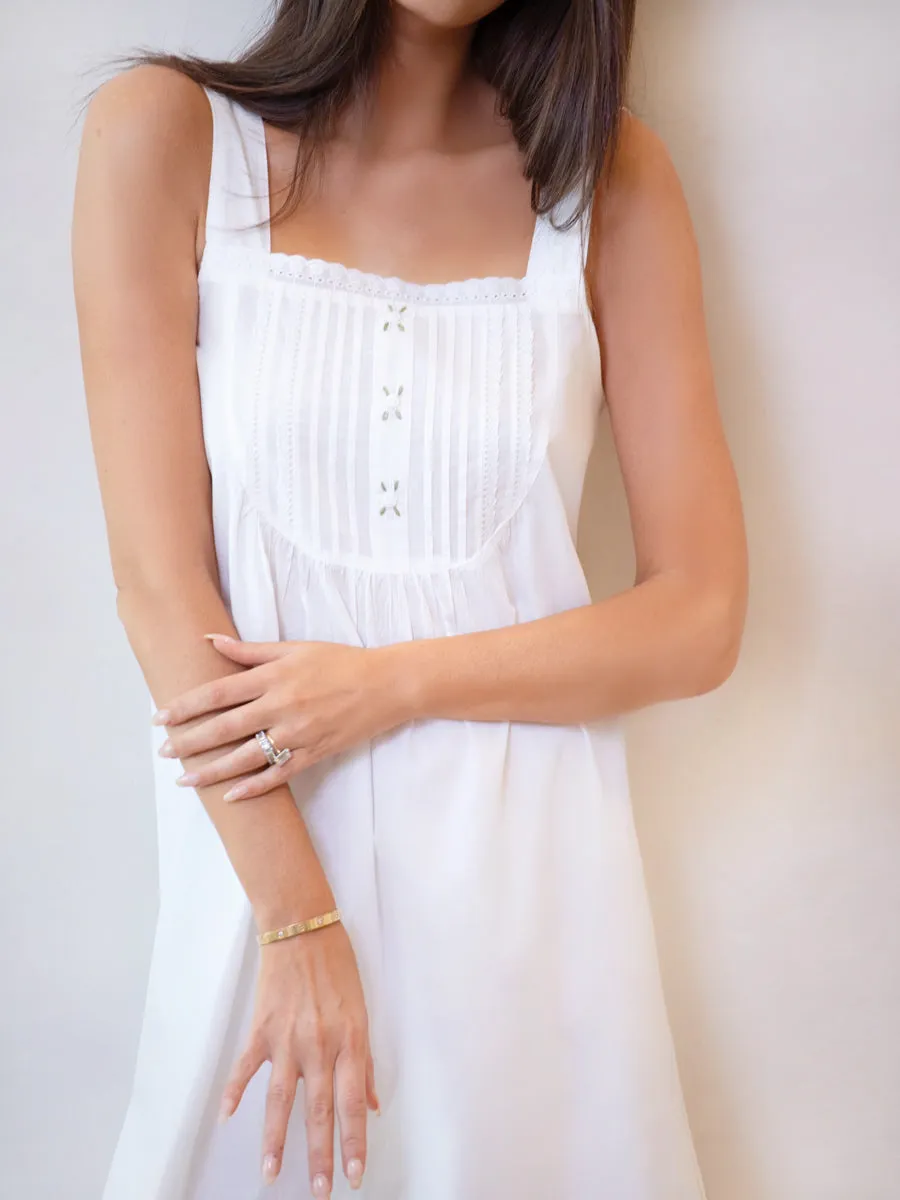 Everly White Cotton Nightgown sold by Jacaranda Living product image thumbnail 3