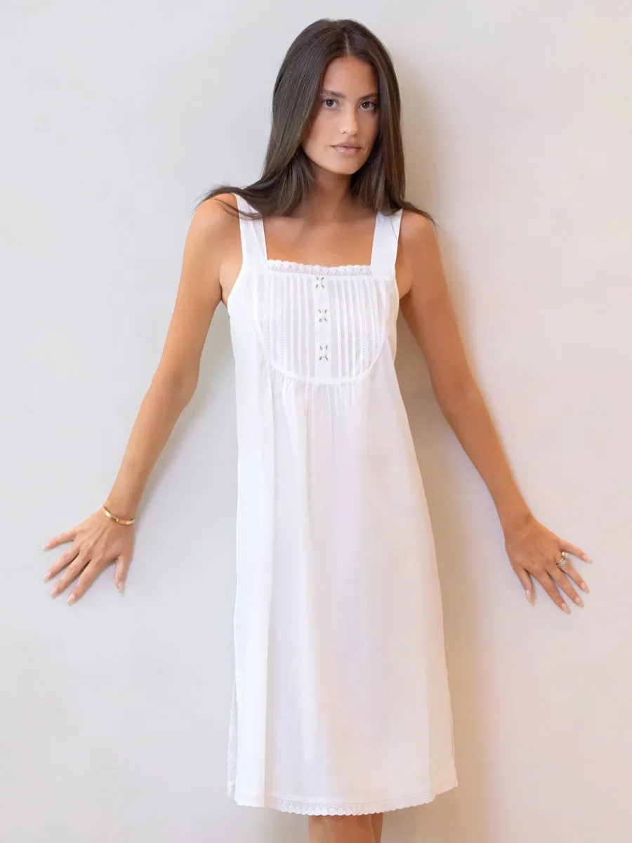 Everly White Cotton Nightgown sold by Jacaranda Living