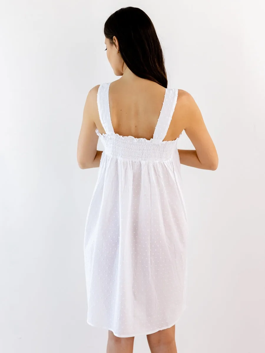 Annabelle White Cotton Nightgown sold by Jacaranda Living product image thumbnail 5