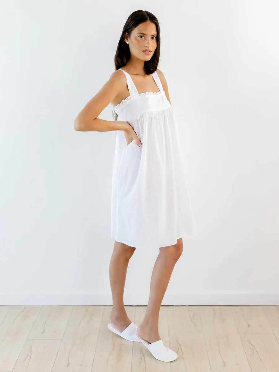 Annabelle White Cotton Nightgown sold by Jacaranda Living product image thumbnail 4